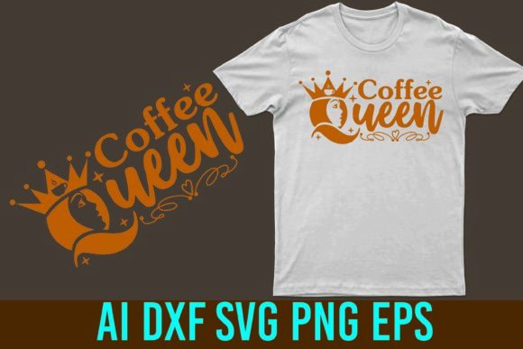 Coffee Queen: A Bold SVG Vector for Creative Branding