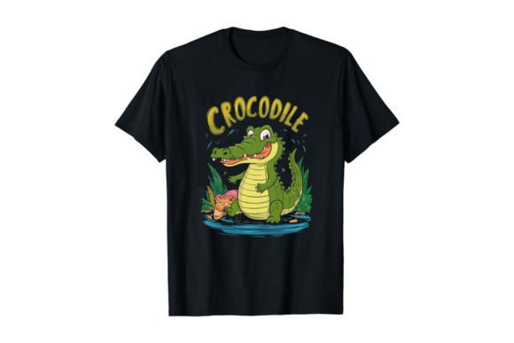 Crocodile Retro Graphic Shirt: A Funny T-Shirt Design for Everyday Style