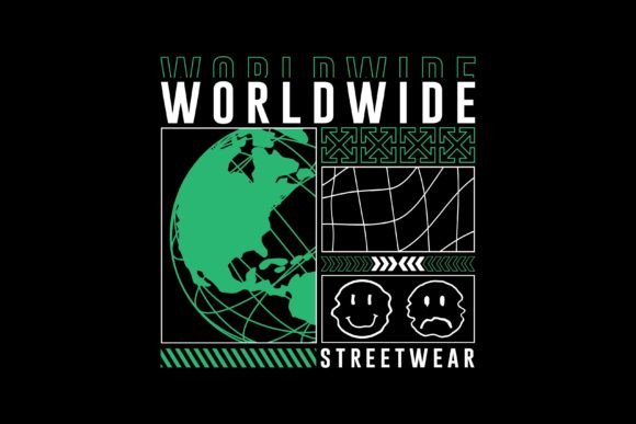 Designing the Future: Futuristic Worldwide Graphic Tee Design
