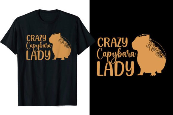 Funny Capybara Graphic T-shirt Design: A Playful Asset