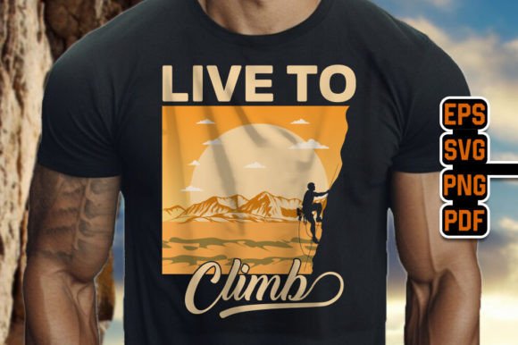 Live to Climb: A Rock Climbing Graphic for Dynamic Branding