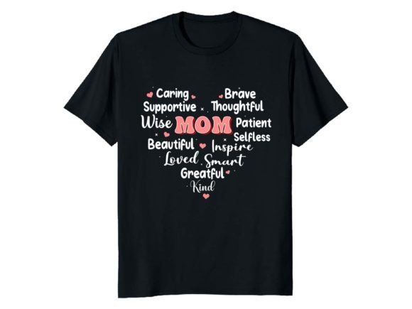 Mom Definition Word Art Graphic Heart: Love in Every Line