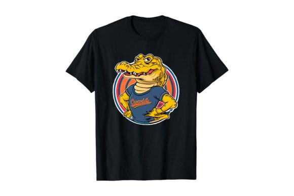 Retro Charm Meets Modern Wit: The Crocodile Graphic Shirt