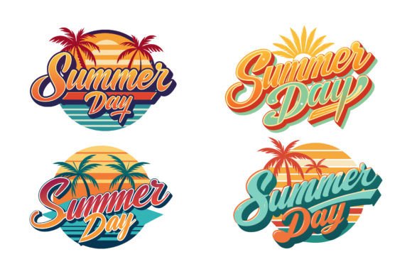 Retro Summer Vector Graphic: Your Vintage Design Asset