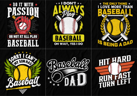 Unleash Your Brand: The Baseball Graphic T-shirt Design Bundle