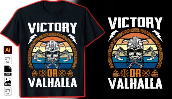 Victory or Valhalla: A Graphic Vector for the Modern Viking Spirit