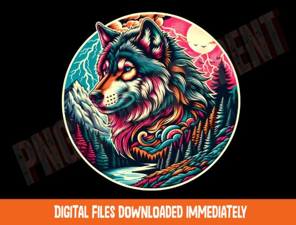 Vintage Wolf Png: The 90s Graphic Shirt Png Revival